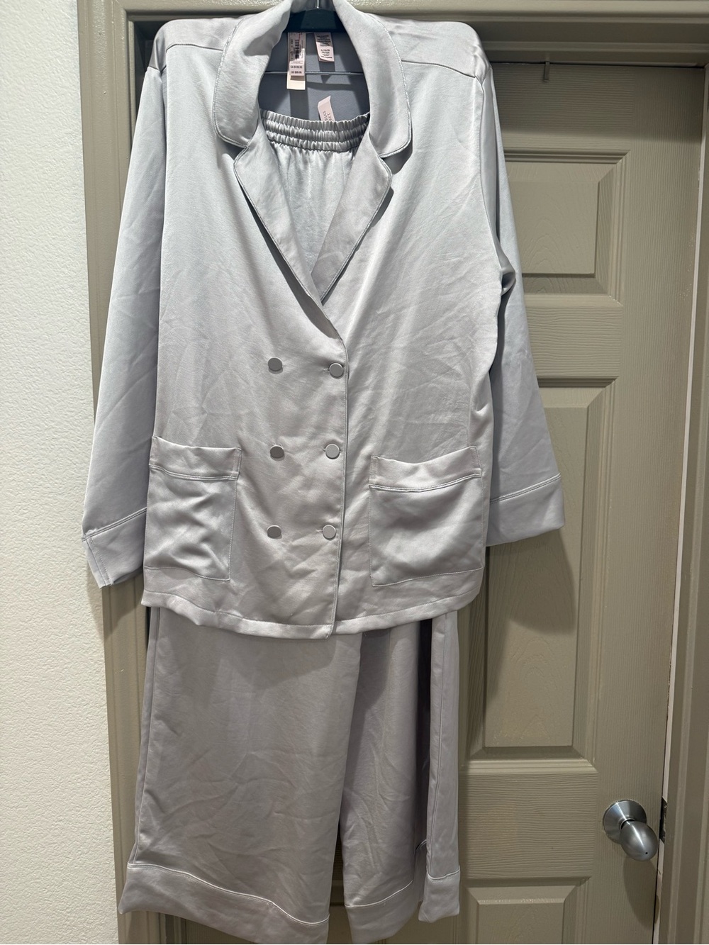 NWT Light Gray women Relaxed Drawstring Pants size XL